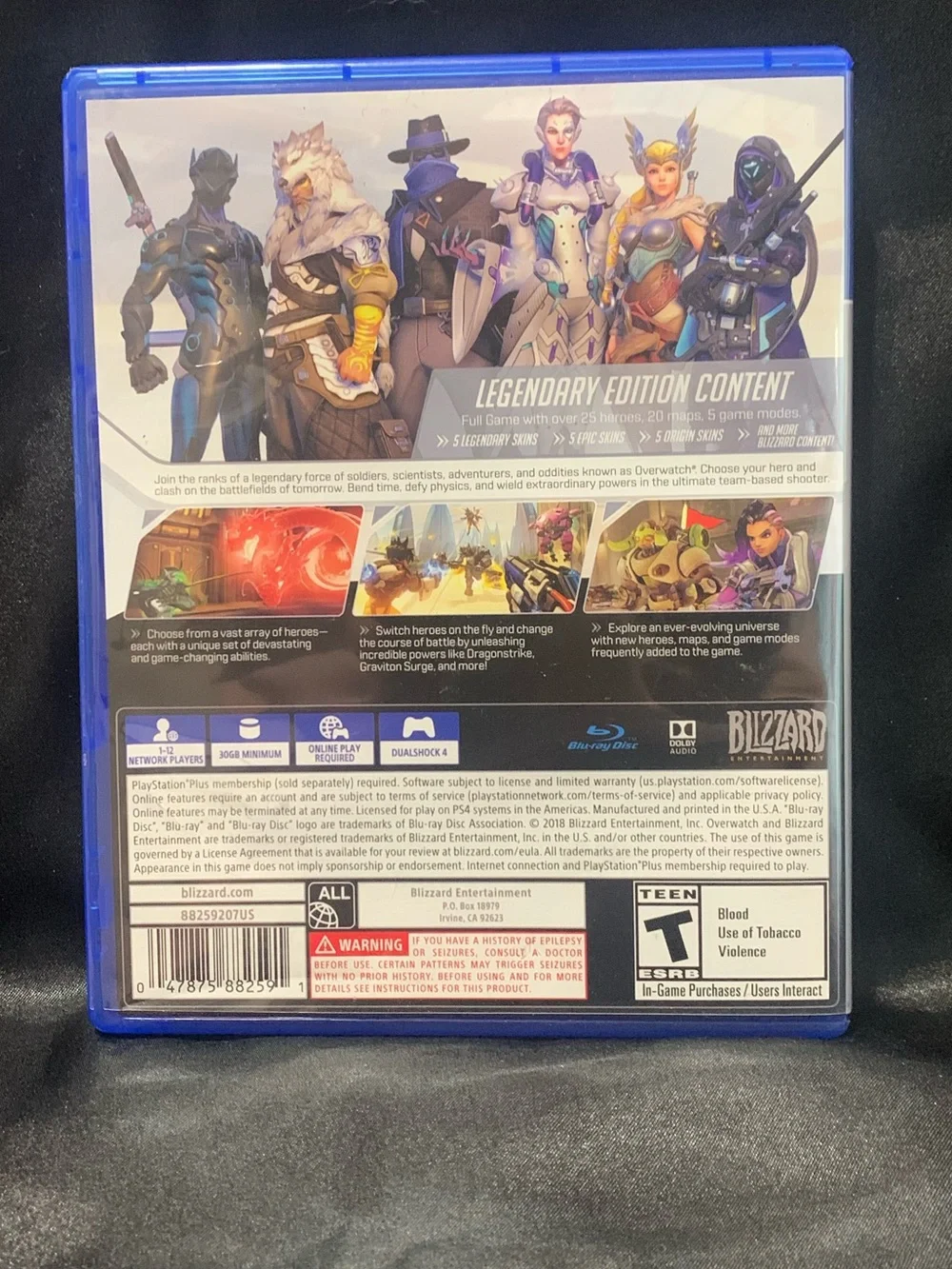 OVERWATCH Legendary Edition PS4 Video Game Rated T EUC